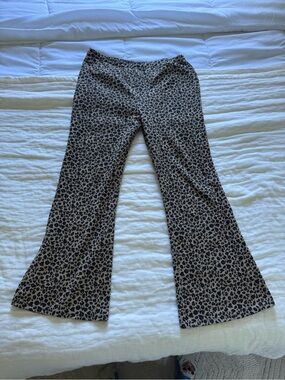 Forever 21 Leopard Print Pants - Tan and Black
